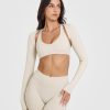 SoftMotion™ Long Sleeve Shrug Sand
