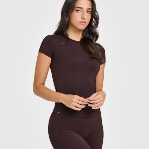 Mellow™ Soft Short Sleeve T-Shirt Plum Brown