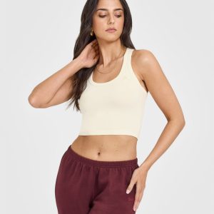 Cotton Icon Mid Vest Off White