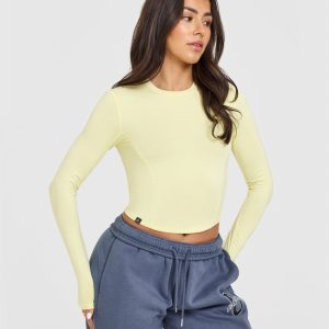 Mellow™ Soft Mid Long Sleeve Top Pastel Yellow