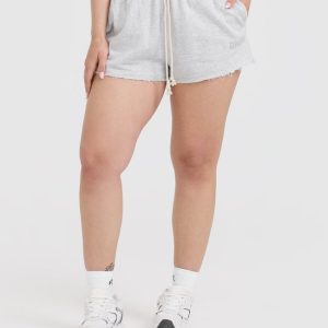 Raw Lounge Oversized Shorts Light Grey Marl
